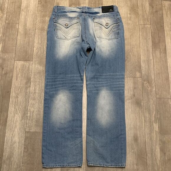Mens CJ Black Relaxed Straight Distressed Jeans‎ - Picture 2 of 7